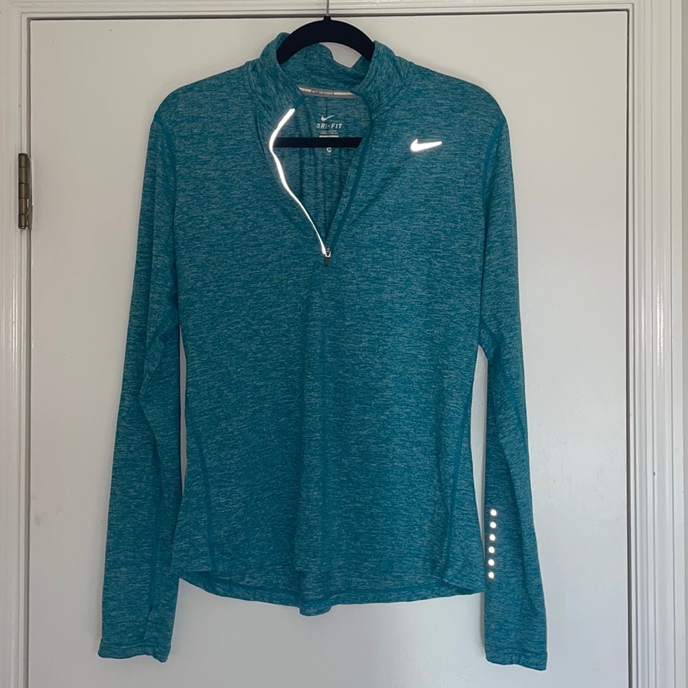 Teal Nike running half zip M